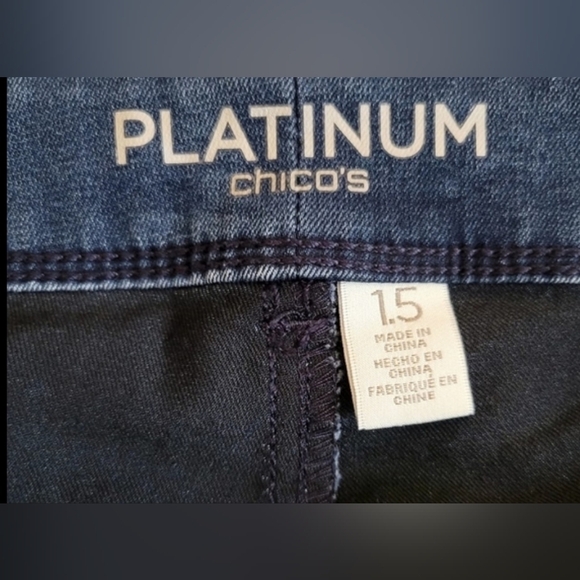 Chico's Platinum Size 1.5/8 equivalent Skinny Jeans - Picture 3 of 4